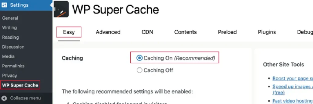 WP Super Cache - wordpress seo plugin