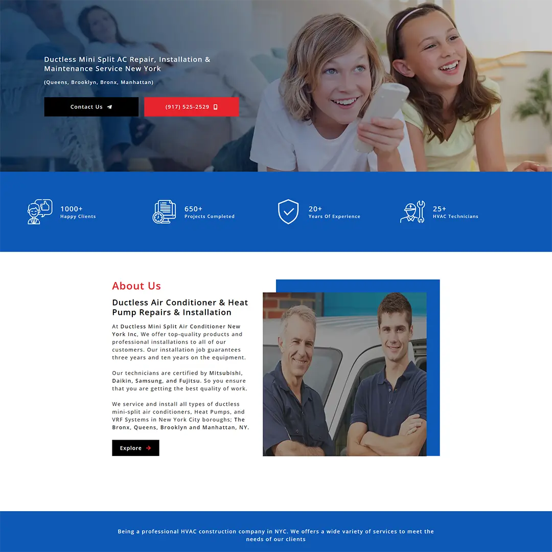 digital marketing for HVAC company in NYC