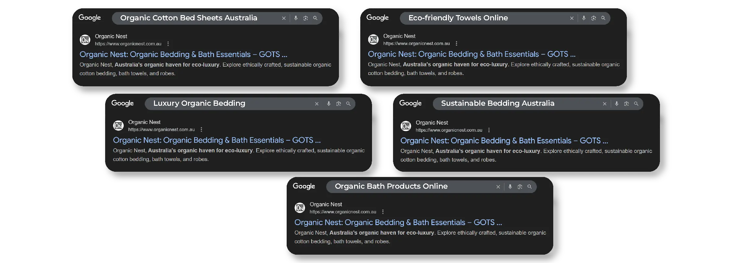 Organic Nest keyword ranking
