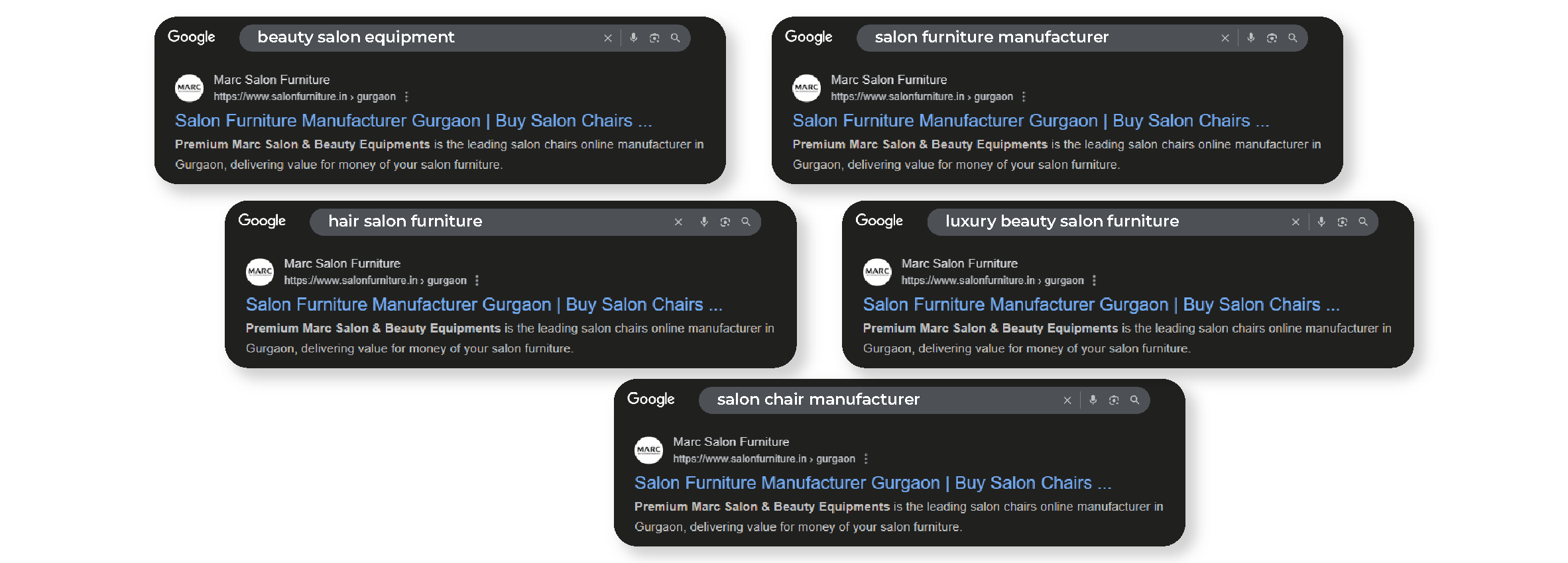 marc salon keyword ranking