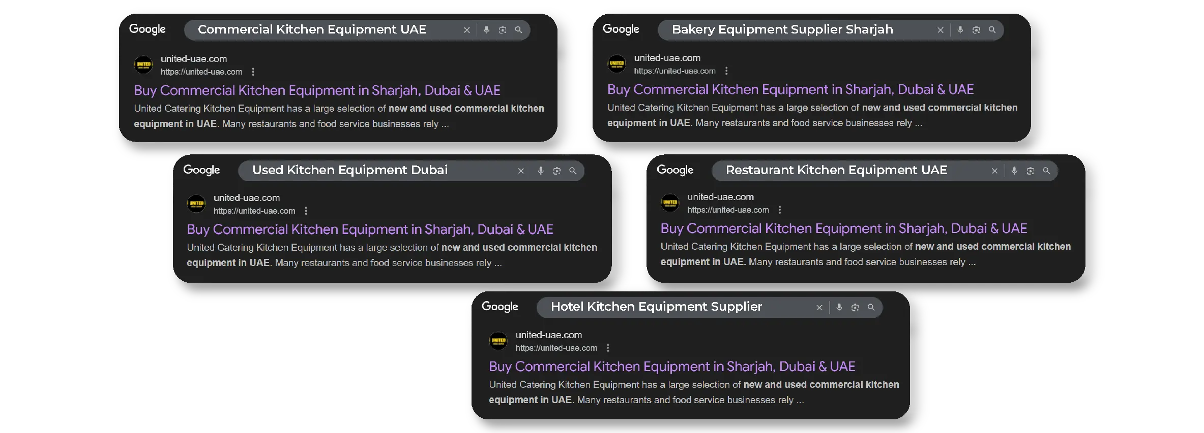 United Catering keyword ranking