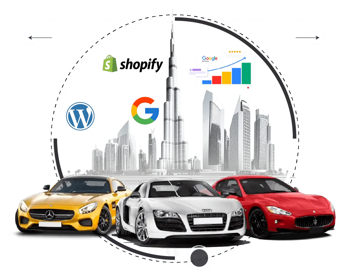 car rental web design dubai