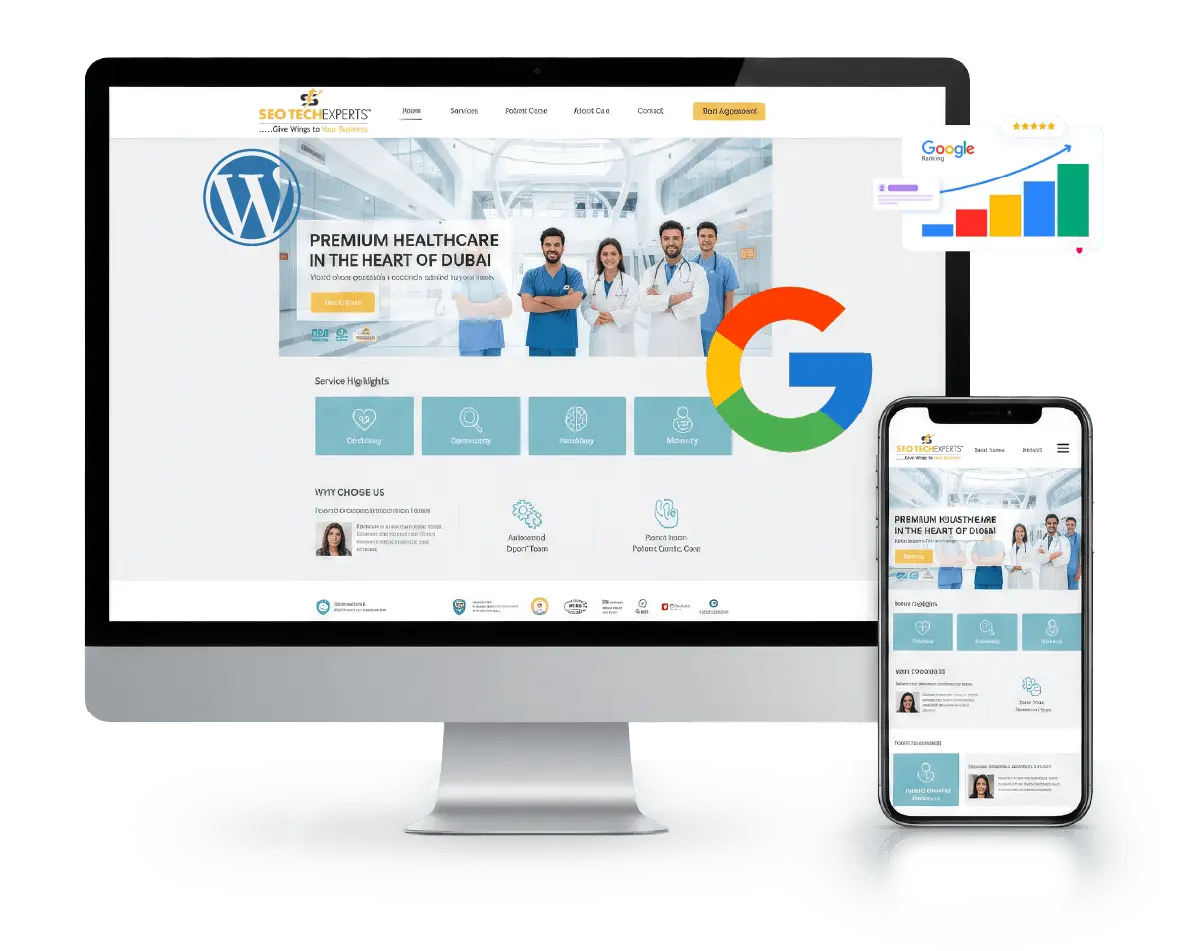 healthcare web design dubai